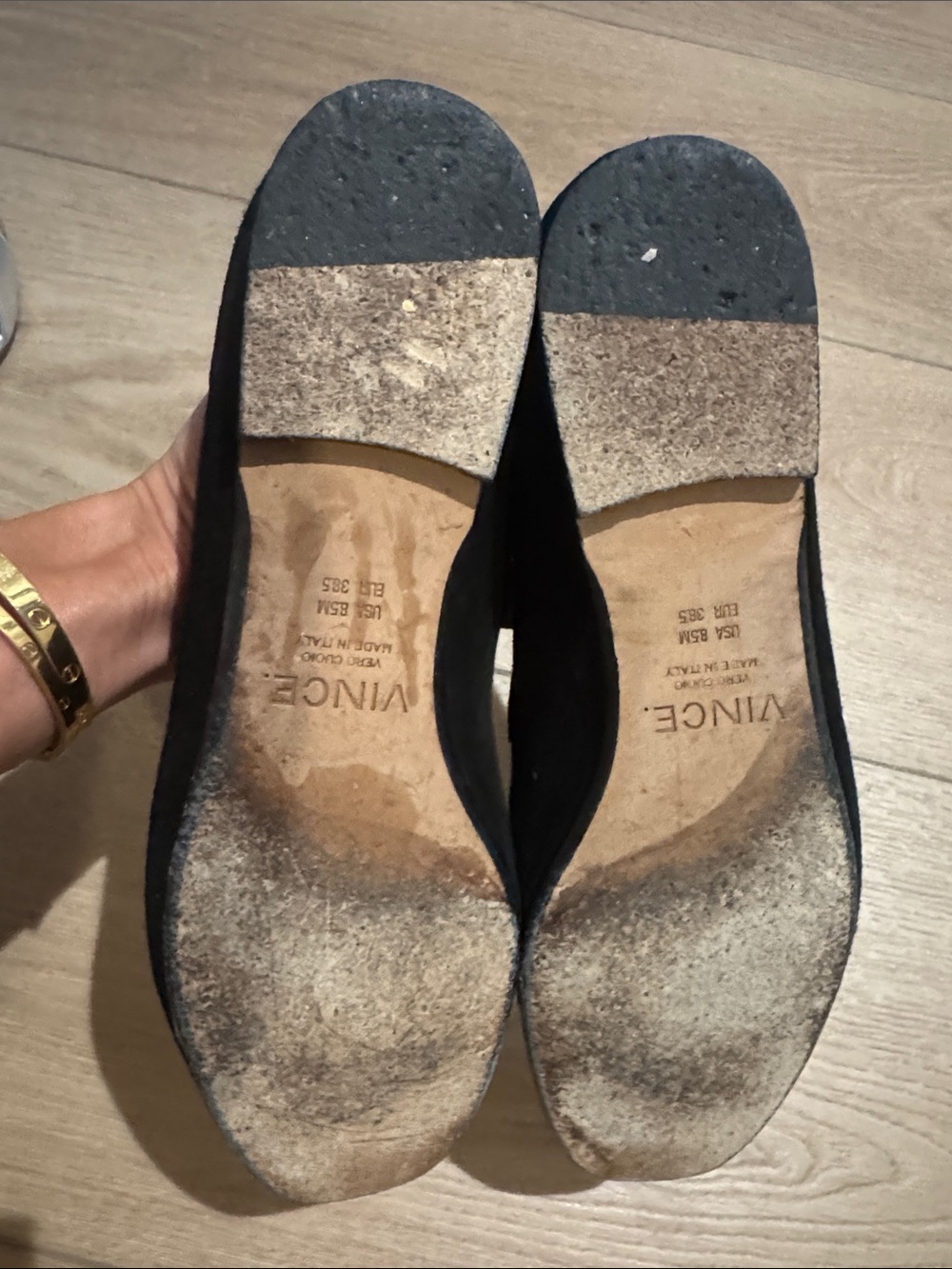 Vince Black Suede Slip-On Loafers 8.5 - Picture 3 of 3